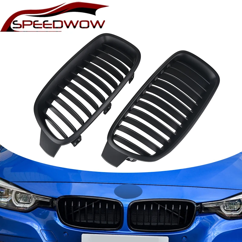 

Автомобильный передний капот SPEEDWOW, решетка для почек, автомобильные гоночные решетки для BMW 3 серии F30 F35 2013-2019, автомобильные внешние аксессу...