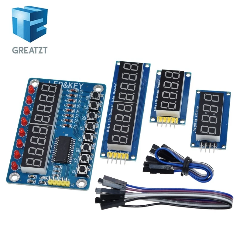 TZT 74HC595 CWG 8-разрядный 8-битный модуль управления цифровым трубным дисплеем красный