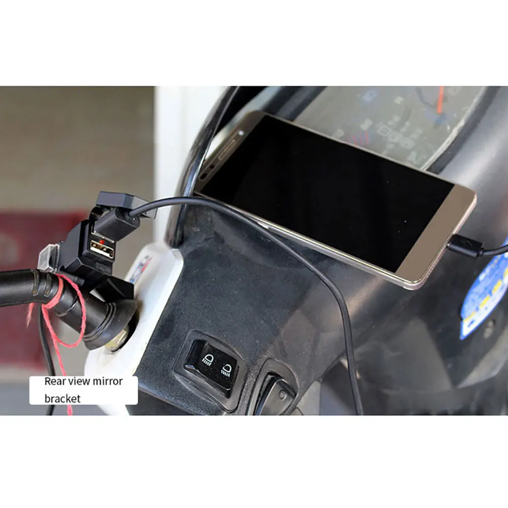 12V-24V USB мотоцикл на руль Dual разветвитель Зарядное устройство Мощность адаптер для