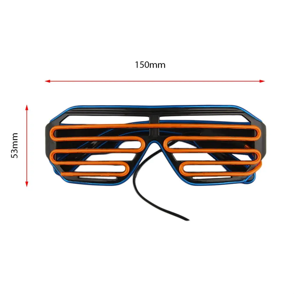 

Double Color Glow LED EL Glasses Wire sunglasses Light Up Shades Flashing Rave Festival Party Bright Glasses New 2020 Hot Sales