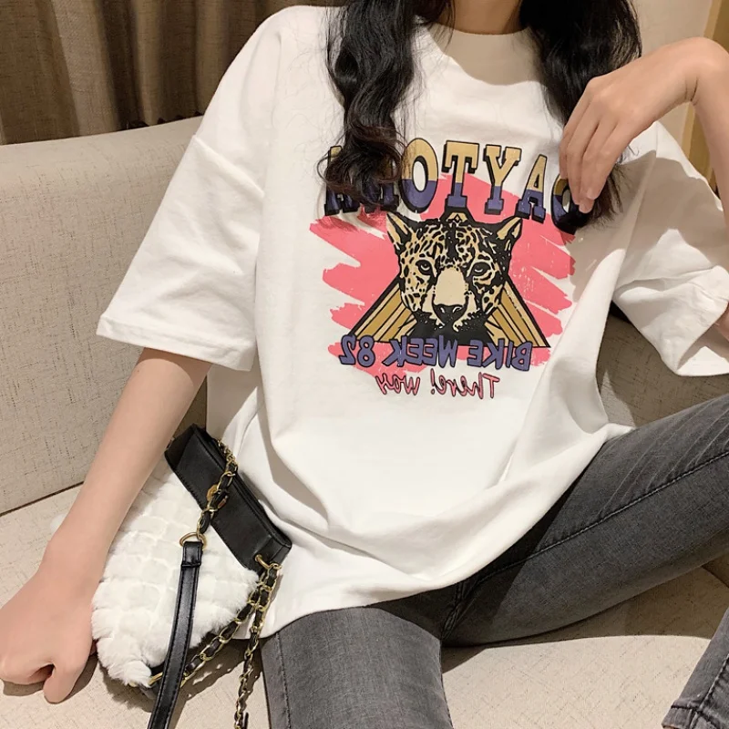 

Summer 2021 T Shirts Female Cotton Women Tops Tees Shirts Oversized fit Streetwear Female Tshirt Short Sleeve Girls Harajuku 019