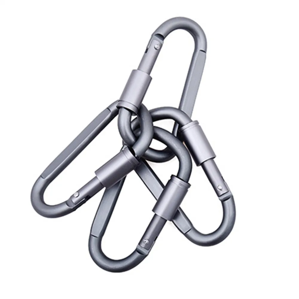 

4Pcs Locking Carabiner Clip Snap Hook Keyring Camping Karabiner EDC-Clasp Hanging Hook Buckle Karabiners Climbing Equipment