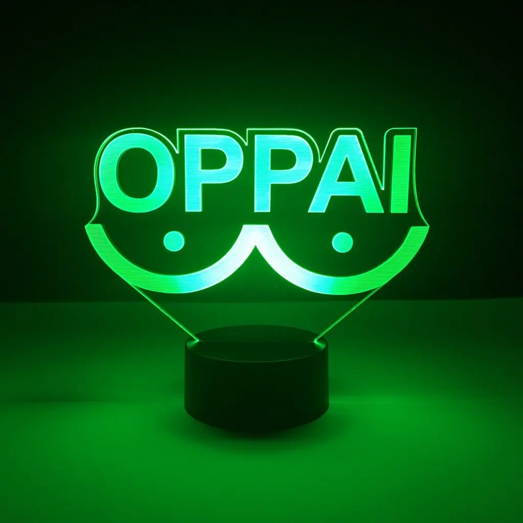 Новинка светодиодный ночной Светильник Oppai японский персонализированный для