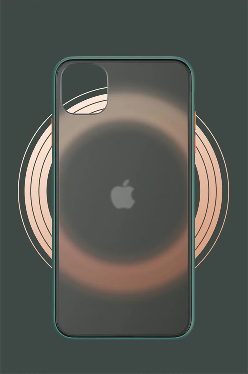 Luxury Transparent Matte Case For iphone 11 Pro XS MAX XR X Hybrid Shockproof Silicone Phone Case For iPhone 6 6s 7 8 Plus Cover