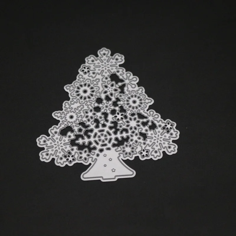 Снежинка Рождественская елка металлический Трафаретный вырубной штамп
