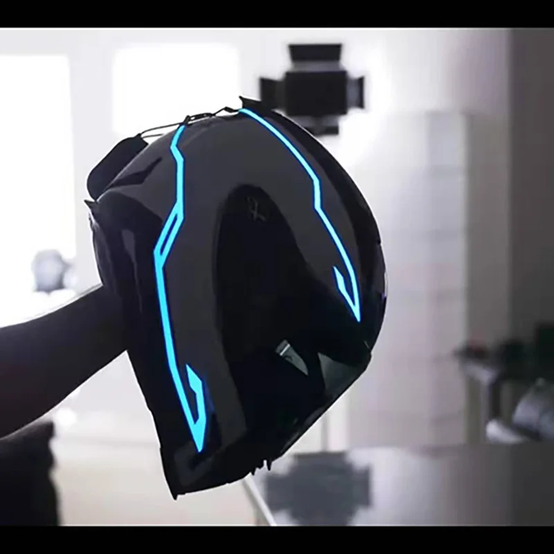 

Motorcycle LED Night Riding Signal Helmet EL Illuminated Helmet Light Bar Night Highlight Motorcycle Helmet Light Bar Strip Kit