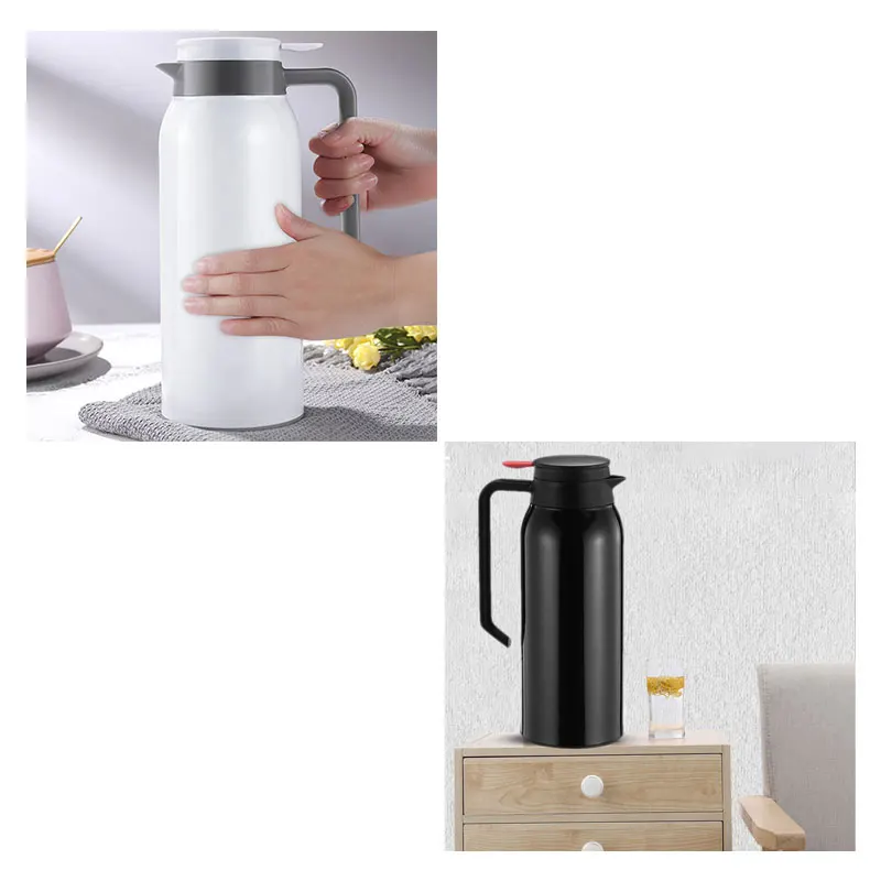 2x нержавеющая сталь вакуумная колба тепловой кувшин портативный для горячей