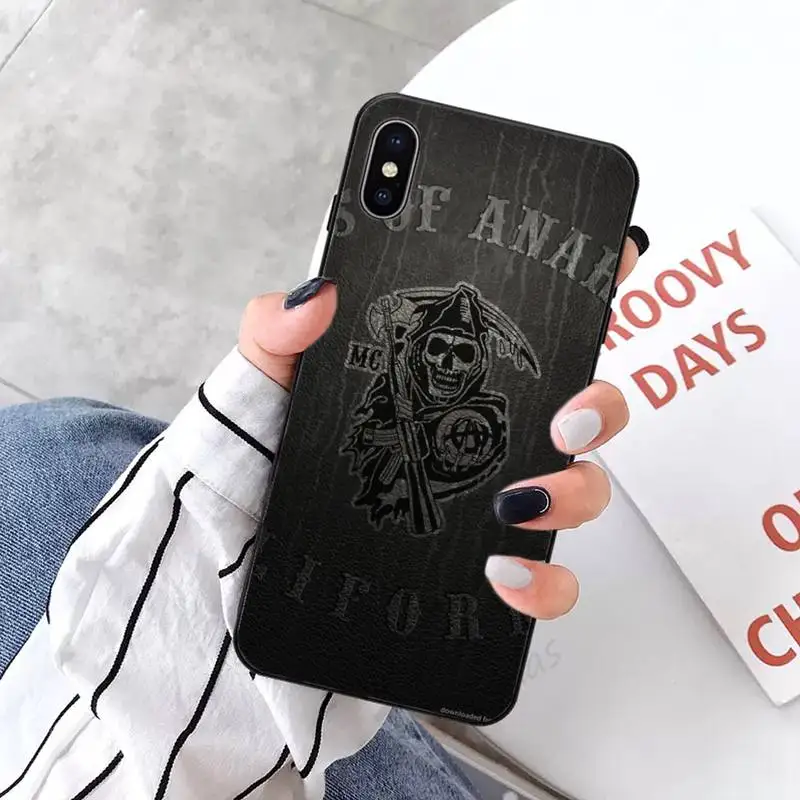 sons of anarchy USA TV Painted Phone Case For iphon 7 8 plus x xs xr 11 12 13 pro max mini coque shell funda hull