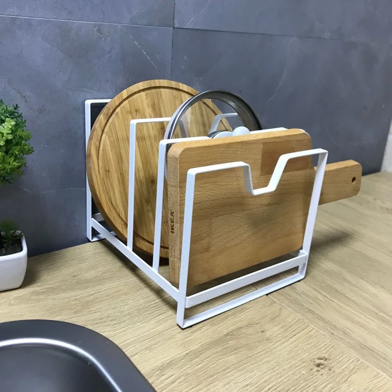 Книжная полка бытовые предметы кухонная Многоуровневая для крышек кастрюль