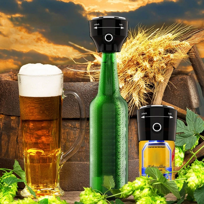 

Portable Beer Foamer Dispenser Wine Decanter Foam Maker Bubbler Battery Powered Beer Server Kitchen Supplies