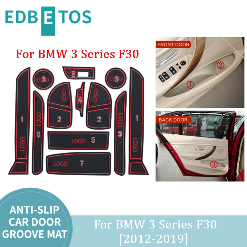 Для BMW 3-й серии F30 F31 F34 320 328 116 118 M3 2012 2013 2014 2015 2016 2017 2018 2019 Внутренние антискользящие коврики и пылевой коврик.