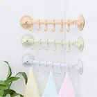 Настенная вакуумная Вешалка на присоске, 6 крючков