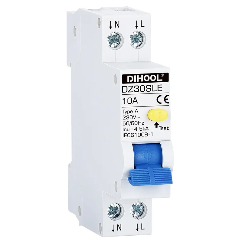 Новинка 18 мм AC230V RCD MCB RCBO RCCB тип A 1P + N ка автоматический выключатель остаточного