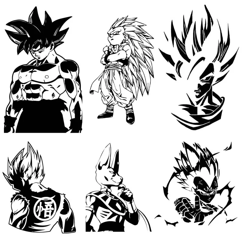 29 дизайнов Dragon Ball Z Broly Goku Vegeta Saiyan виниловая наклейка на стену Gotenks стикер Whis Beerus