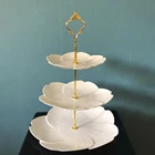 Трехуровневая тарелка для фруктов, 3-уровневая пластиковая подставка для торта, поднос для сервировки кексов, поднос для хранения, для свадьбы, помолвки