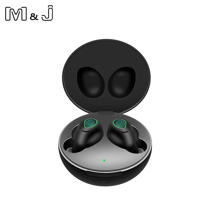 Черный M& J TWS Pop-up отпечатков пальцев сенсорный Bluetooth наушники HD стерео беспроводные наушники шум игровая гарнитура для XIAOMI Airdots - Цвет: Черный