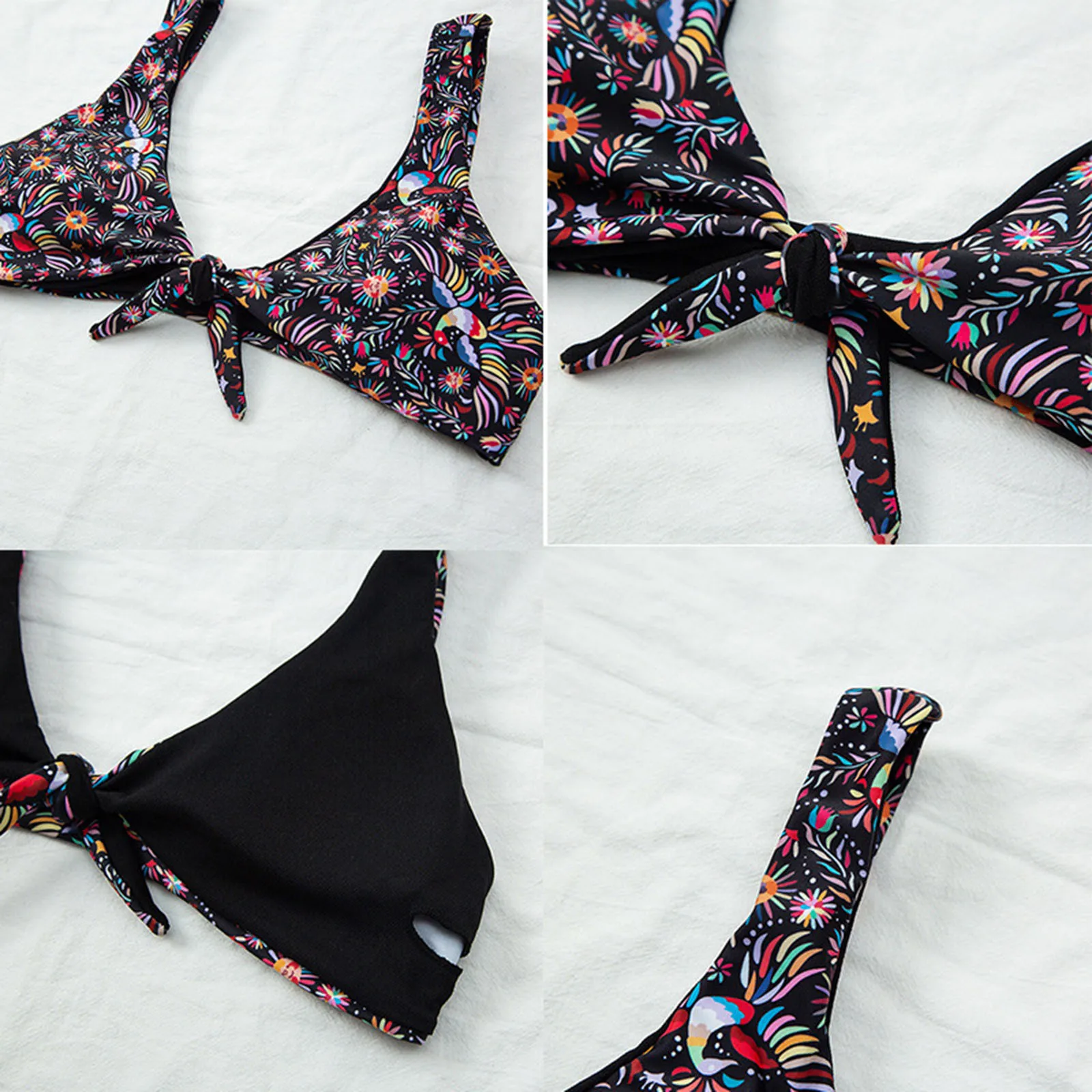 

Women Two-Piece Bikini Swimwear Swimsuit Beachwear Set bathing suit women clothing Hollow Out Printing