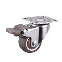 4pcs furniture casters wheels soft rubber swivel caster silver roller wheel for platform trolley chair household accessori