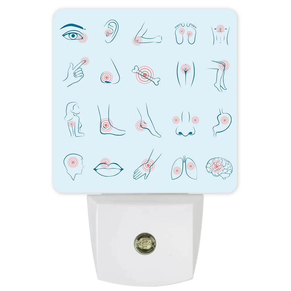 Интересный корпус структура светодиодный ночник с датчиком США штекер для