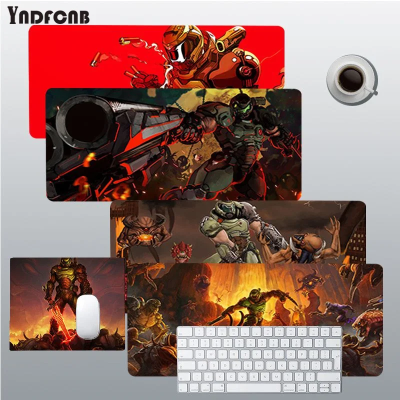 

YNDFCNB DOOM Eternal Funny Natural Rubber Gaming mousepad Desk Mat Size for Deak Mat for overwatch/cs go/world of warcraft