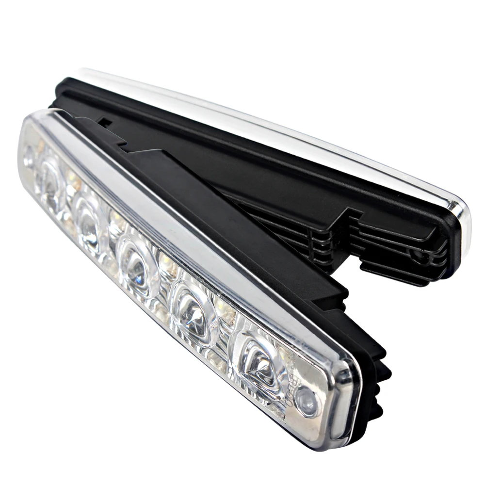 LEEPEE 5 LEDs DRL Daytime Running Light Waterproof Car External Lights Universal Daylight Car Styling images - 6