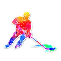 coolest ice hockey fitness movement color car sticker creative pvc body decoration motorcycle auto accessories decal 1114cm