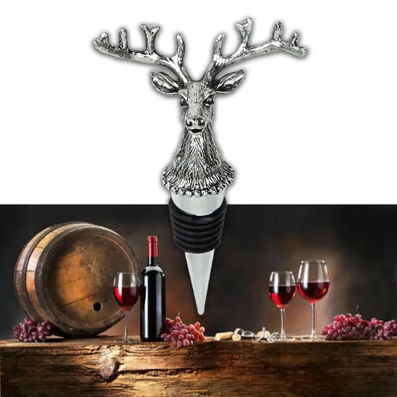 

2021 New Bottle Stopper Wine Storage Twist Cap Plug Reusable Vacuum Sealed Bottle Cap Champagne Stopper Wine elk Gifts Bar Tools