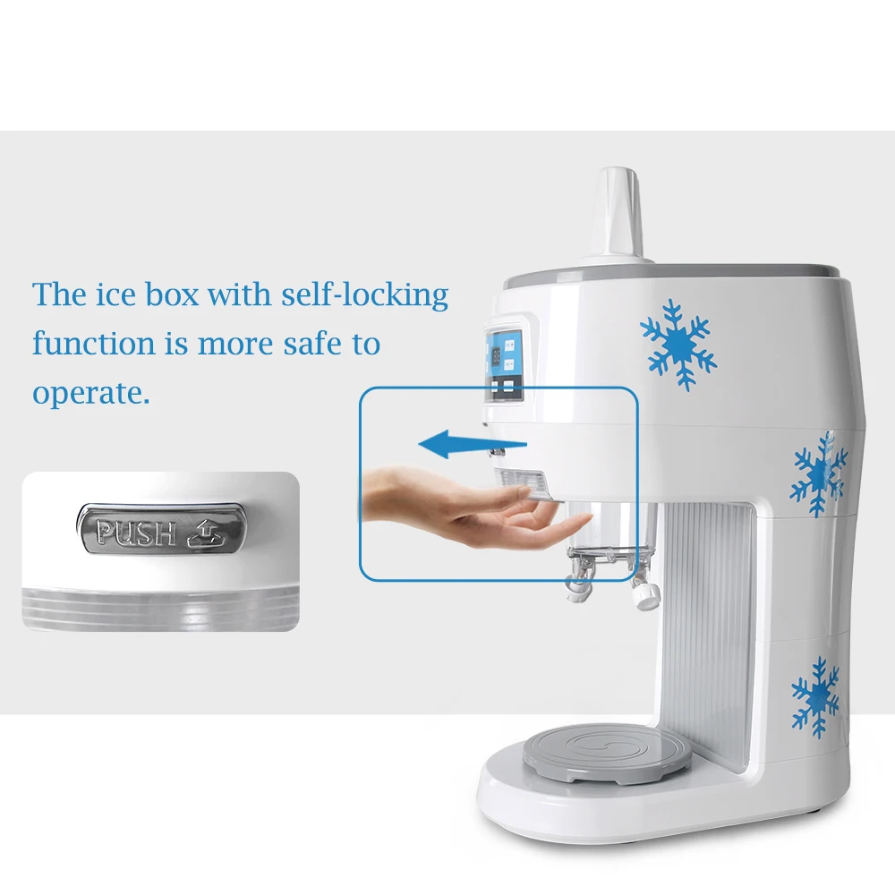 ITOP Commercial Snow Cone Machine Snowflakes Ice Shaving Crusher Electric Smoothies Snowflake Maker 70kgs/h 110V 220V | Бытовая техника