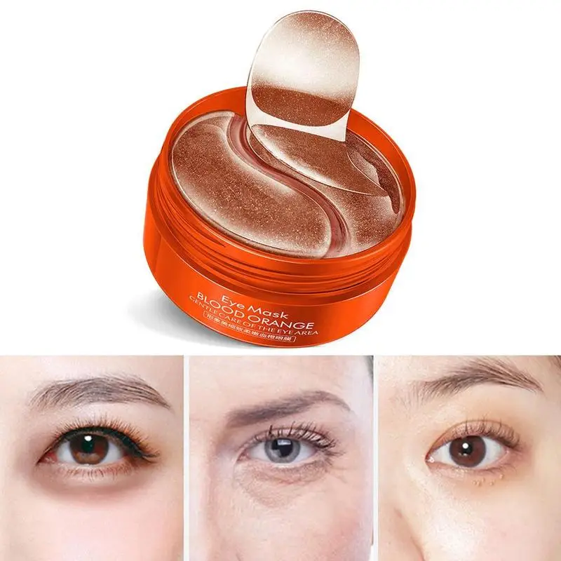 

60pcs Vitamin C Eyes Mask Patch for Eyes Girl Women Orange Eye Mask Dark Circle Remove Wrinkle Moisturizing Eye Patches Mask