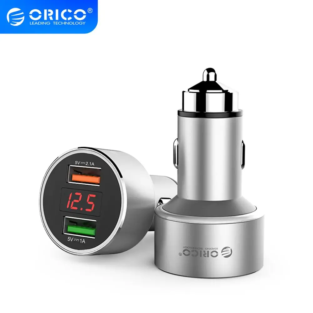 Автомобильное зарядное устройство ORICO универсальное с двумя портами USB из
