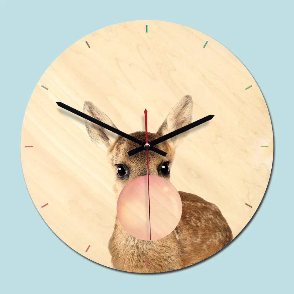 Деревянные настенные часы современный дизайн мультфильм reloj de pared декор гостиной