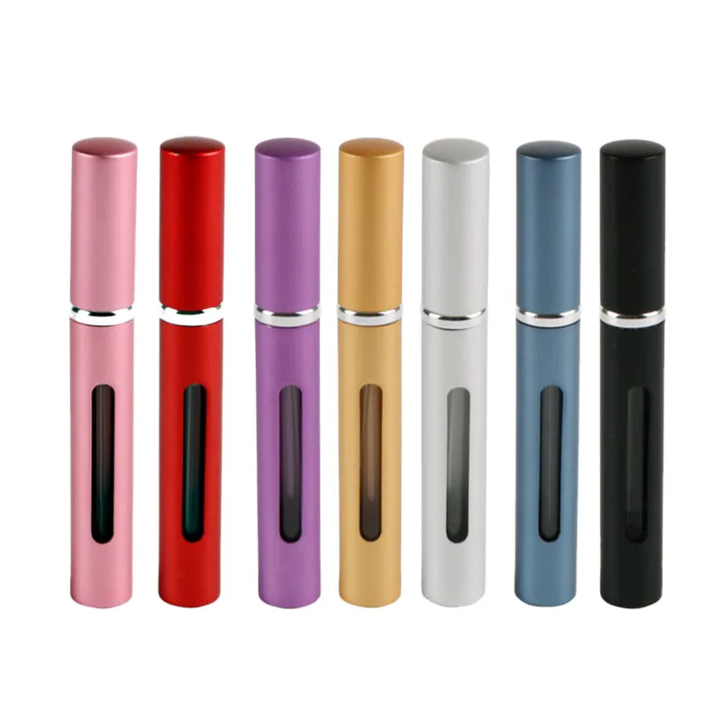 

500pcs/lot 5ml Refillable Mini Perfume Sprayer Bottle Aluminum Spray Atomizer Portable Travel Cosmetic Container