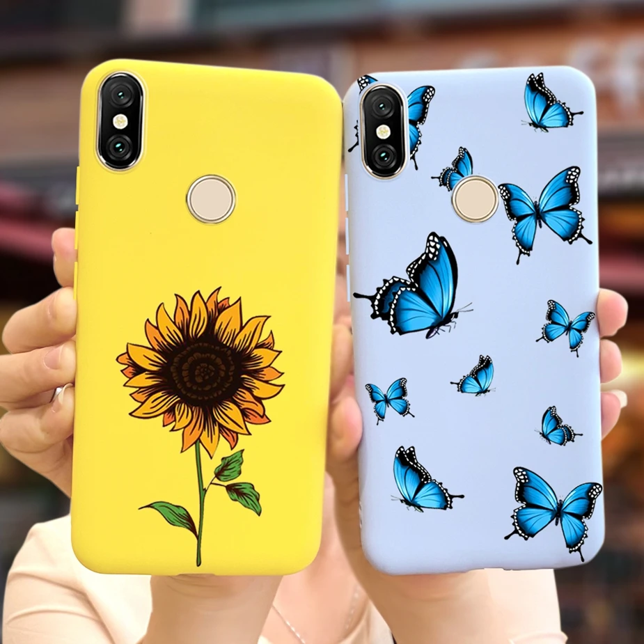 Чехол для Xiaomi Redmi S2 красивые чехлы телефонов с цветами и бабочками S 2 RedmiS2 Мягкая
