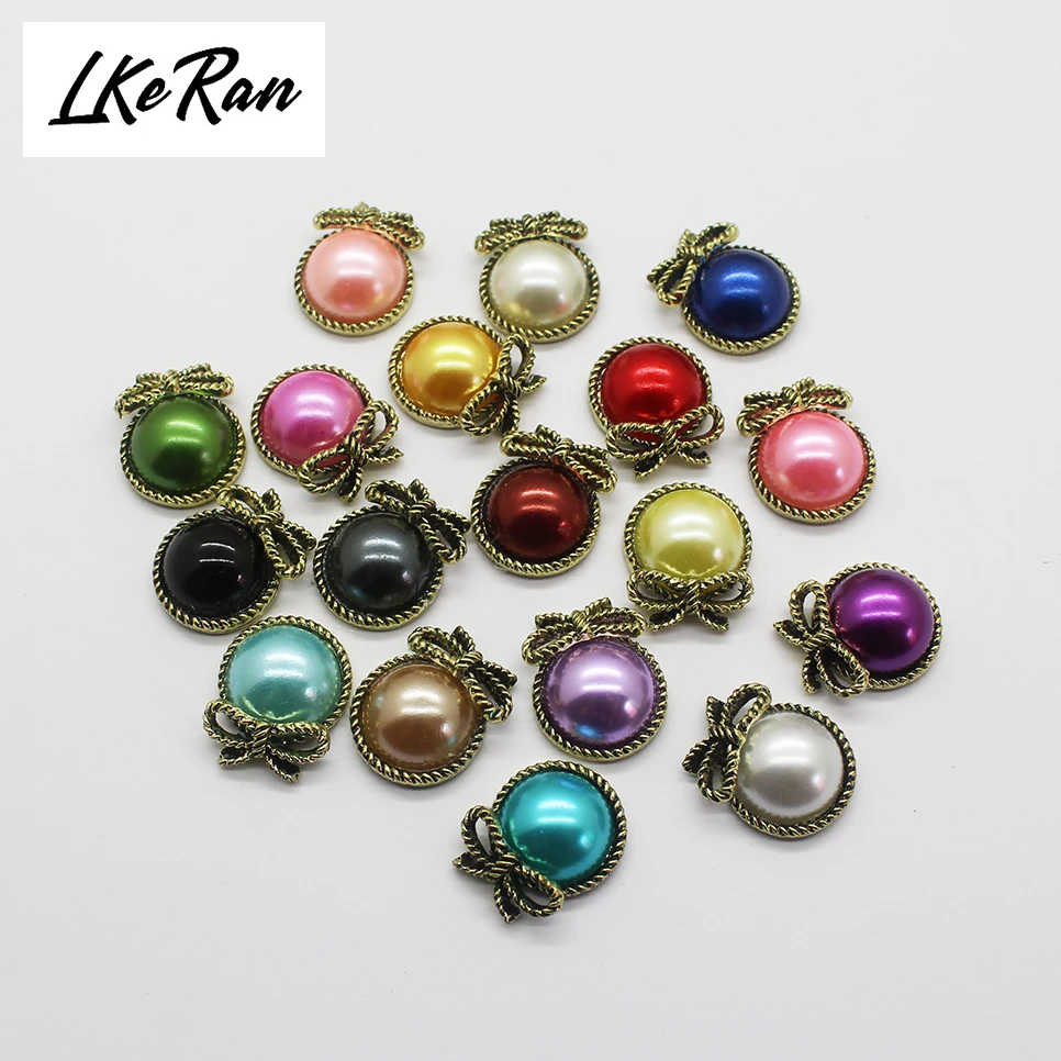 10 шт. 16*20 мм металлическая жемчужная кнопка в форме гриба для свадебных