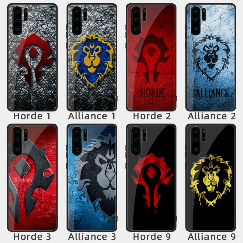 Для huawei Mate30 Pro Чехол для телефона World Of Warcraft отличная игра закаленное стекло Твердый Чехол черный ТПУ Honor V P20 10 9 Horde Alliance