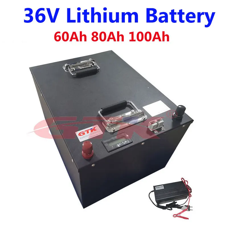 Customized 36V 60Ah 80Ah 100Ah lithium ion battery pack with BMS for solar energy storage system rickshaw+10A charger | Электроника