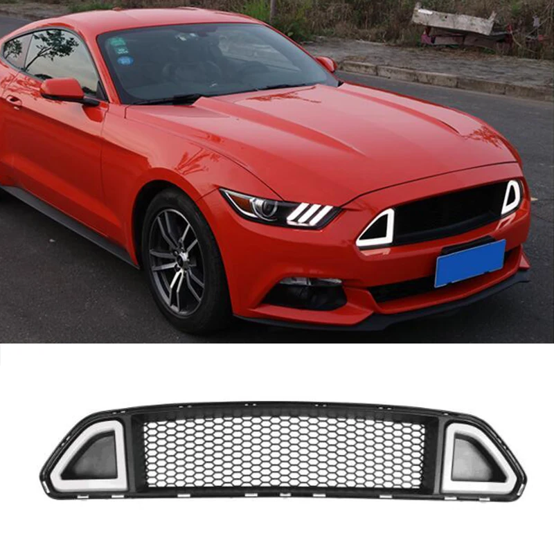 Для Ford Mustang R Style Красный Зеленый Белый светодиодный передний бампер средняя