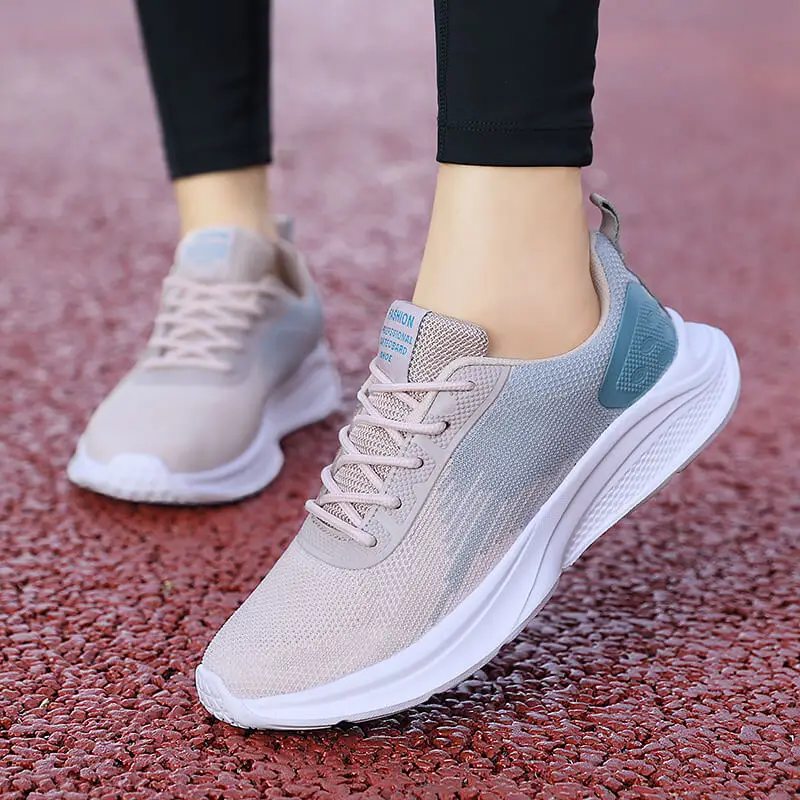 

New Fashion Women Sport Shoes Breathable Casual Vulcanized Sneakers Woman Trainers High Quality Cozy Shoes Basic Mesh Solid