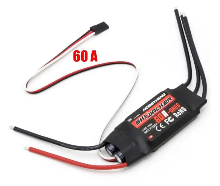 Skywalker 60A Hobbywing Skywalker 40A 50A 60A 80A 15A 20A 30A ESC контроллер скорости с UBEC для RC самолетов вертолет - Цвет: Skywalker 60A