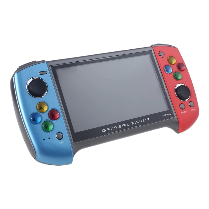 

2020 New X19 Plus Handheld Game Console 5.1 Inch Large Screen 1000 Classic Games 360 Degree Double-rocker 27RA