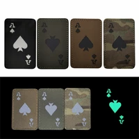 poker a reflective patch armband badge applique embellishment military spade ace death card tactical ir patches