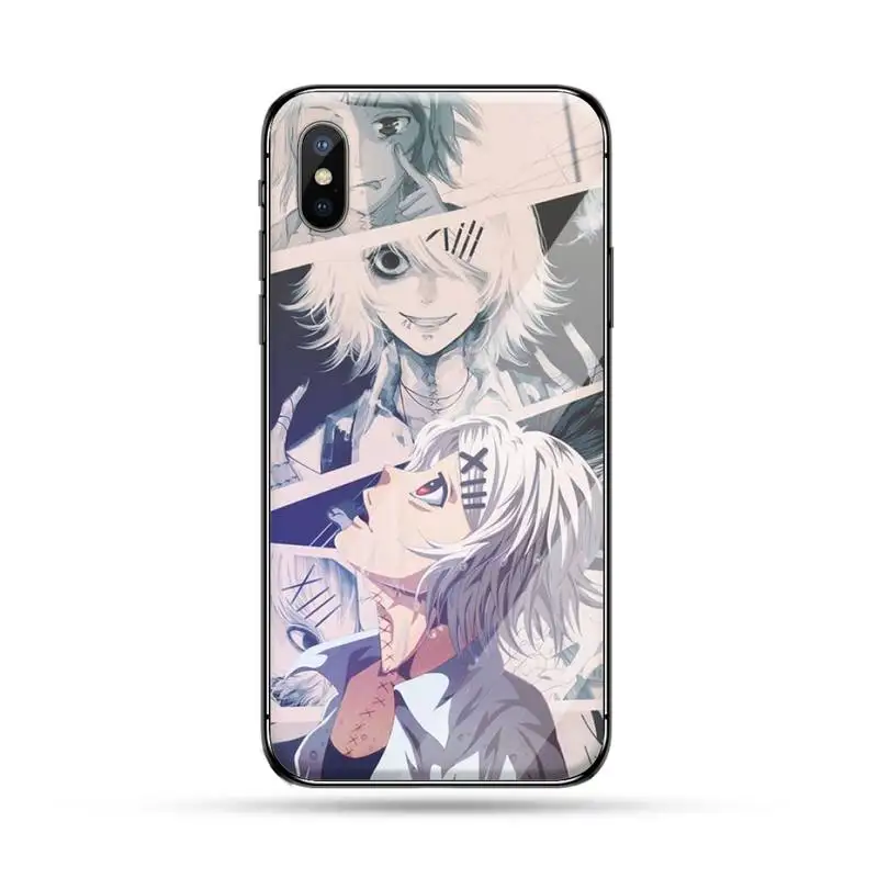 

anime JUUZOU SUZUYA Tokyo Ghouls Phone Case Tempered glass For iphone 5C 6 6S 7 8 plus X XS XR 11 PRO MAX