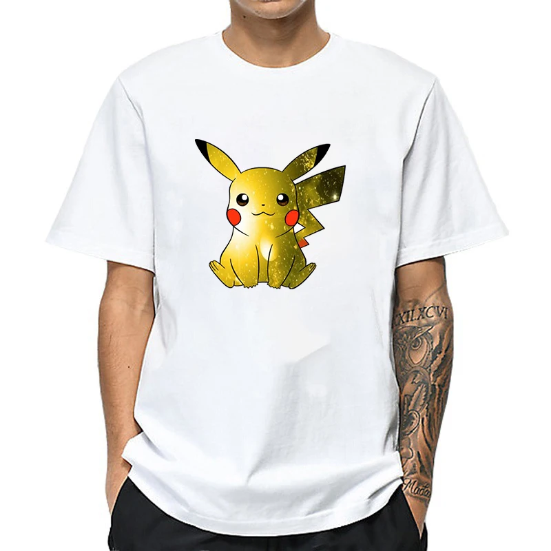 Tshirt 8 Футболка NO COFFEE NO WORKEE, футболка с Пикачу, Покемон-пика, мужские футболки с круглым вырезом, Забавные футболки, мужские футболки с покемоном-Пикачу - Цвет: Tshirt 8