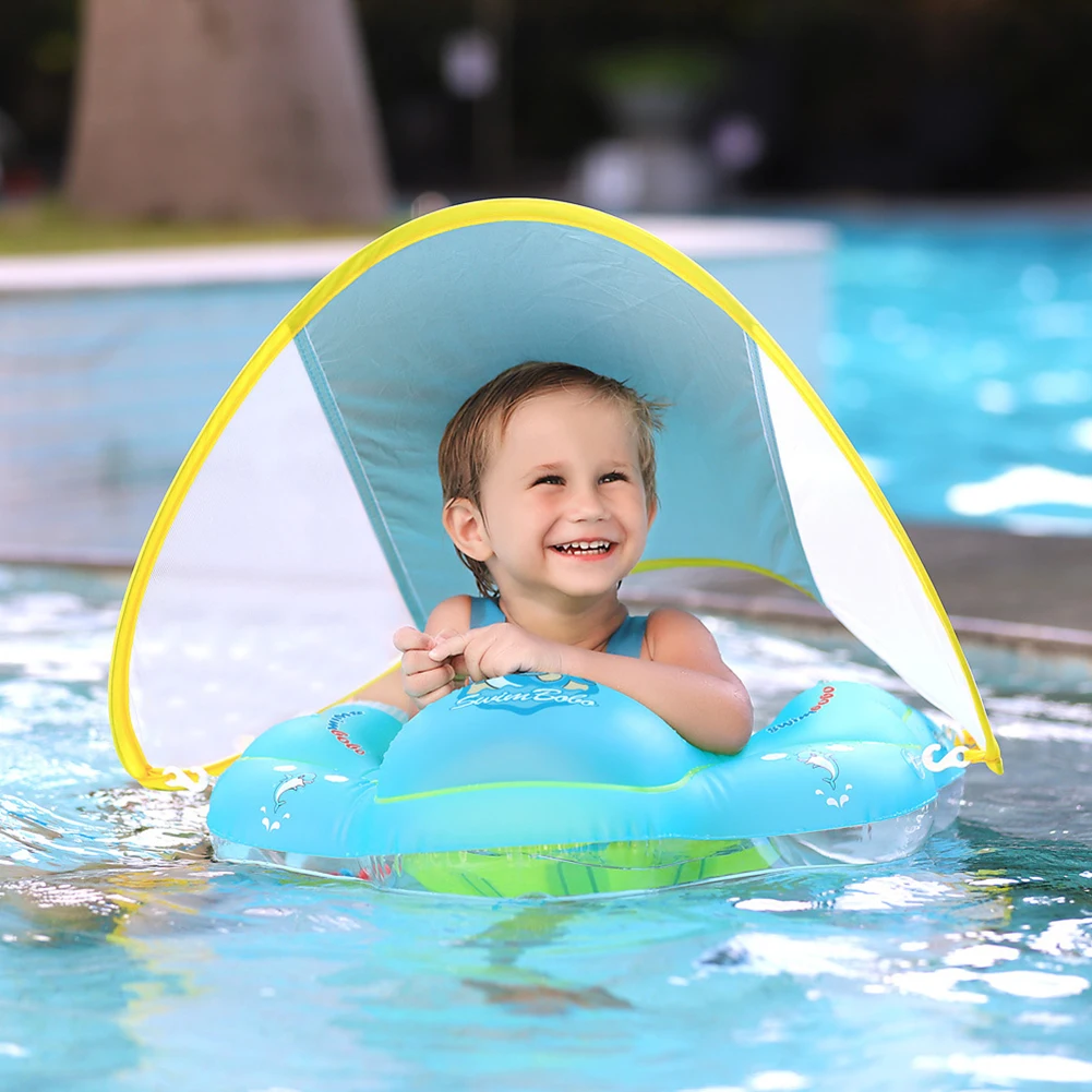 

Baby Swimming Floating Rings with Canopy Inflatable Swim Pool Bathing Toy nfant Floating Kids Swim Pool Accessories Circle