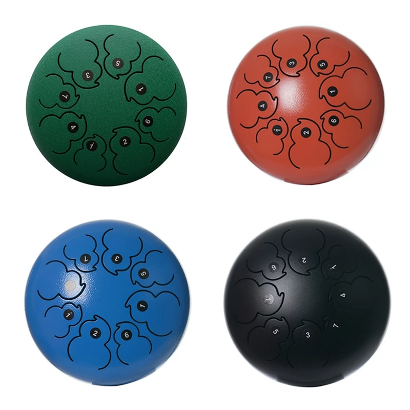 

8 Inches Steel Tongue Drum Ethereal Drum 8 Kinds of Notes with Drumstick,Travel Bag, Suitable for Children Adults