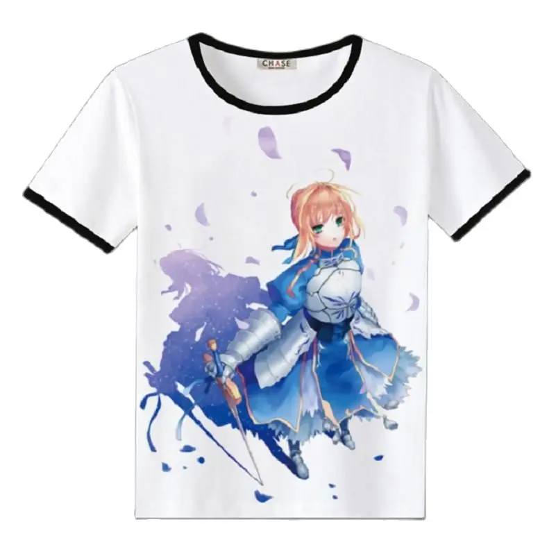 Хлопковая футболка High-Q унисекс с рисунком аниме Fate zero FGO saber | Мужская одежда