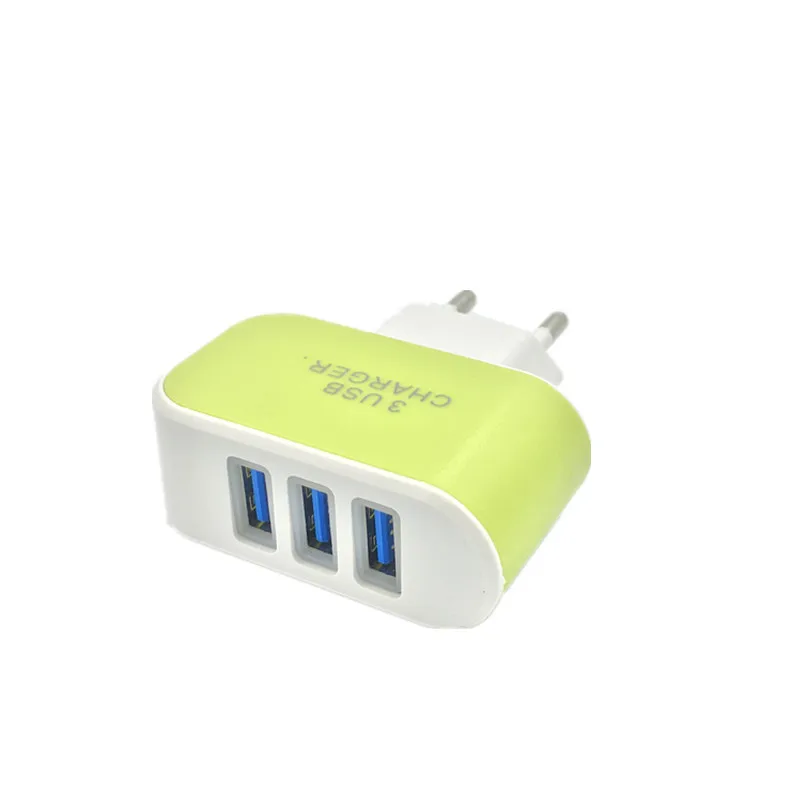 

2019 NEW Arrival 3 Ports 3.1A Triple USB Port Wall Home Travel AC Charger Adapter US EU Plug Mobile Phone Charger Dropshipping