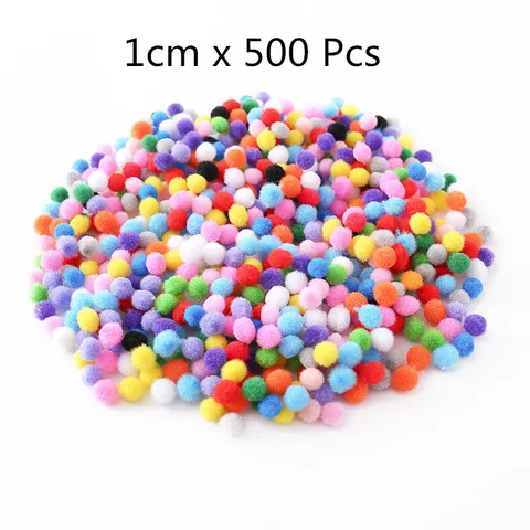 Пушистые помпоны для рукоделия 500 шт