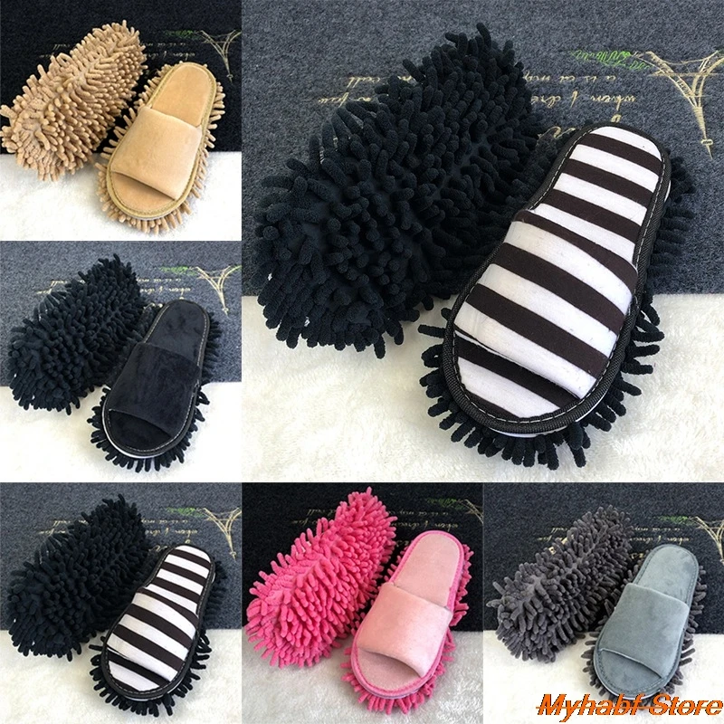 Lazy Mop Slippers Washable Microfiber Cleaning Floor Dusting Slippers Detachable Mopping Shoes Household Floor Cleaning Tools