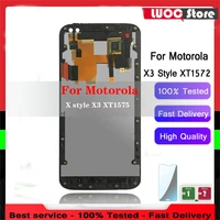 highquality lcd display for motorola moto x style x3 xt1575 xt1572 xt1570 screen touch digitizer assembly with frame blackwhite